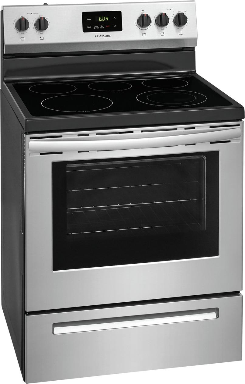 FRIGIDAIRE Glass Top Range with Stainless steel front FCRE3052AS ABC