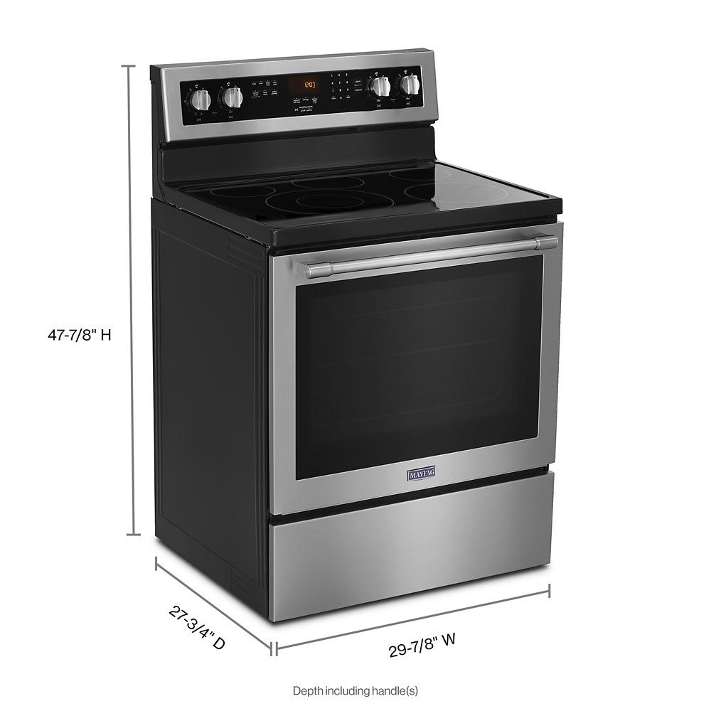 MAYTAG Glass Top Electric Range with True convection with fan MER8800FZ