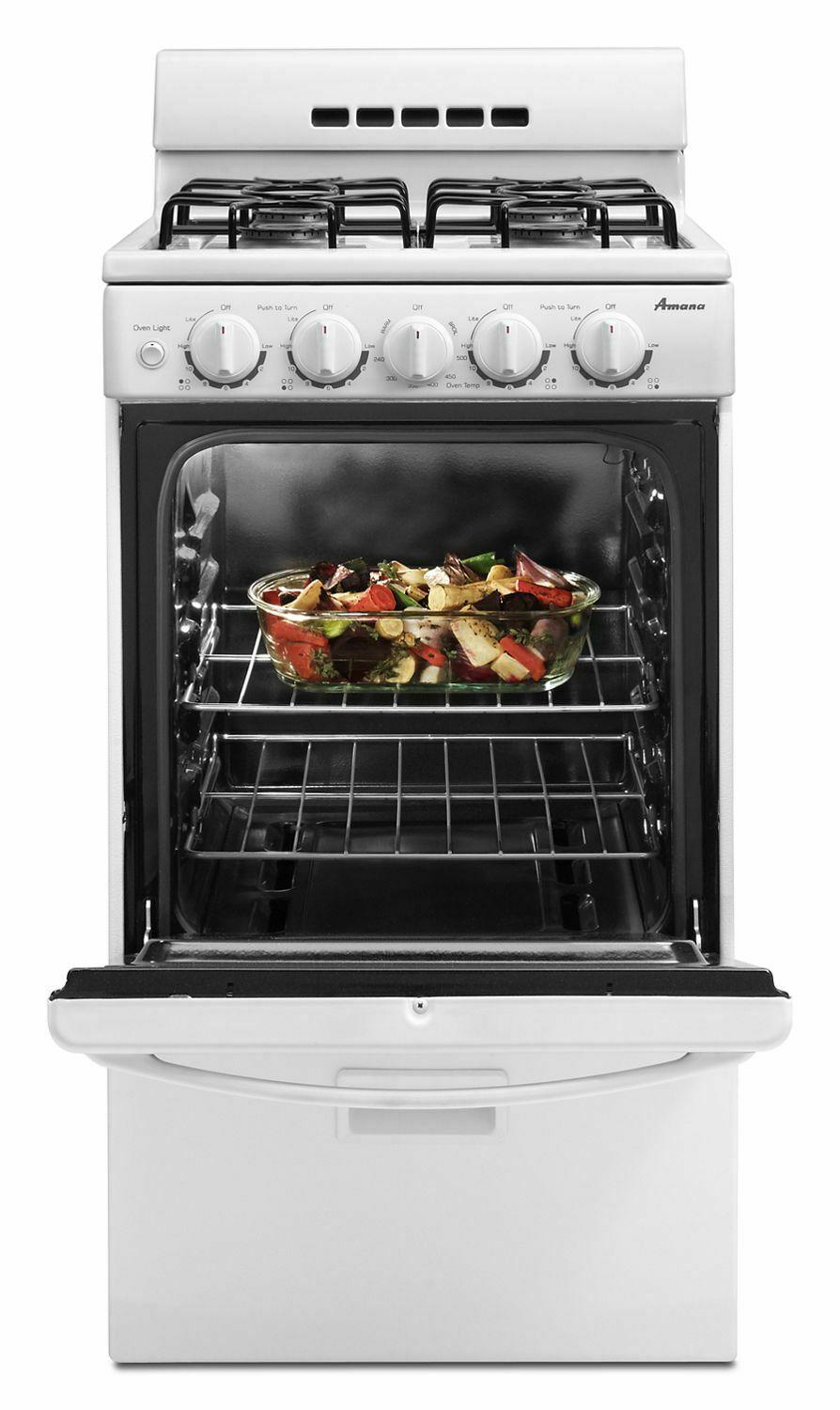 AMANA 20" Gas Range AGG222VDW ABC Warehouse