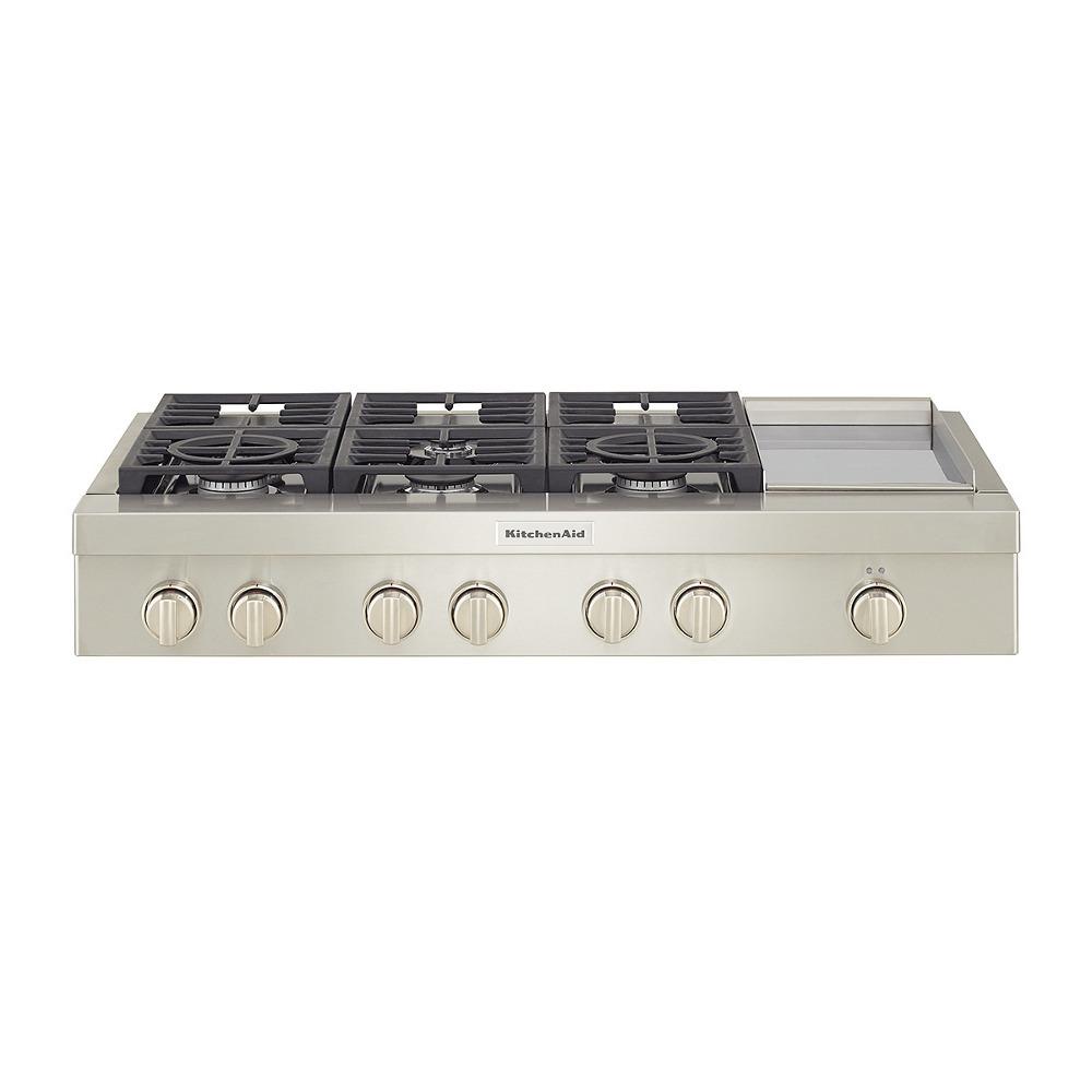KITCHENAID 48" Gas Rangetop KCGC558JSS ABC Warehouse