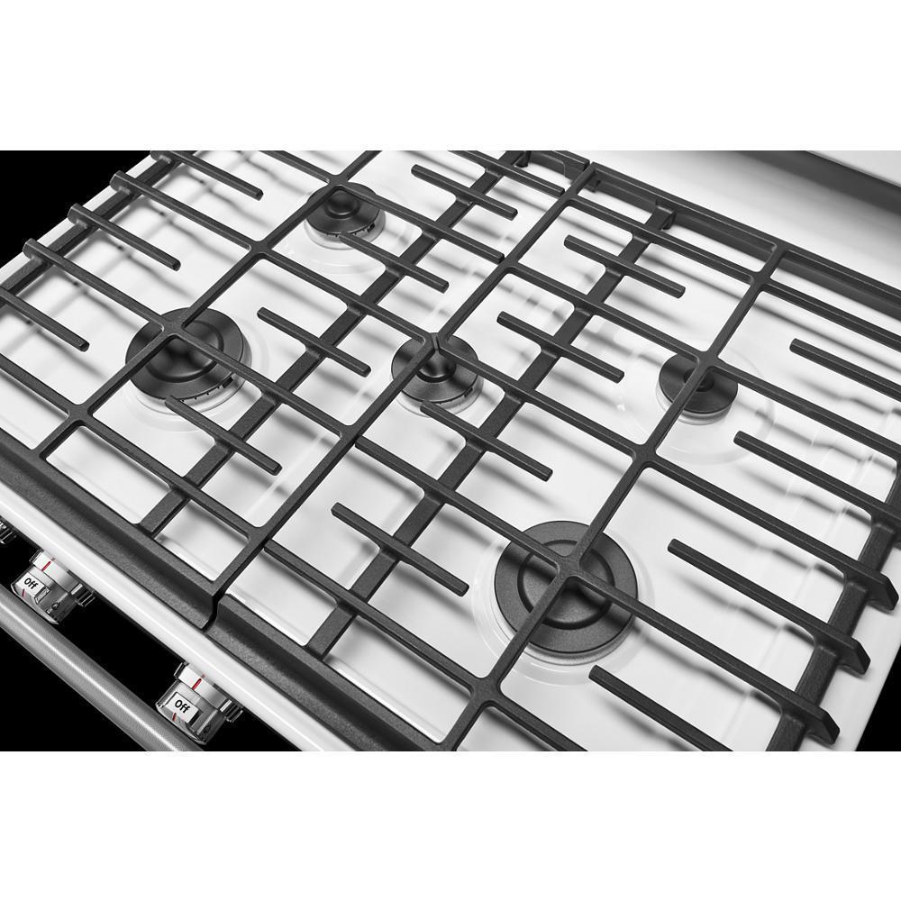 KITCHENAID 30" Five Burner Gas Range with Evenheat true convection KFGG500ESS ABC Warehouse