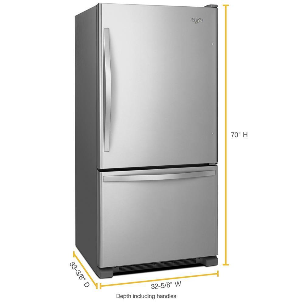 WHIRLPOOL 21.9 Cu Ft Refrigerator with Bottom freezer drawer WRB322DMBM