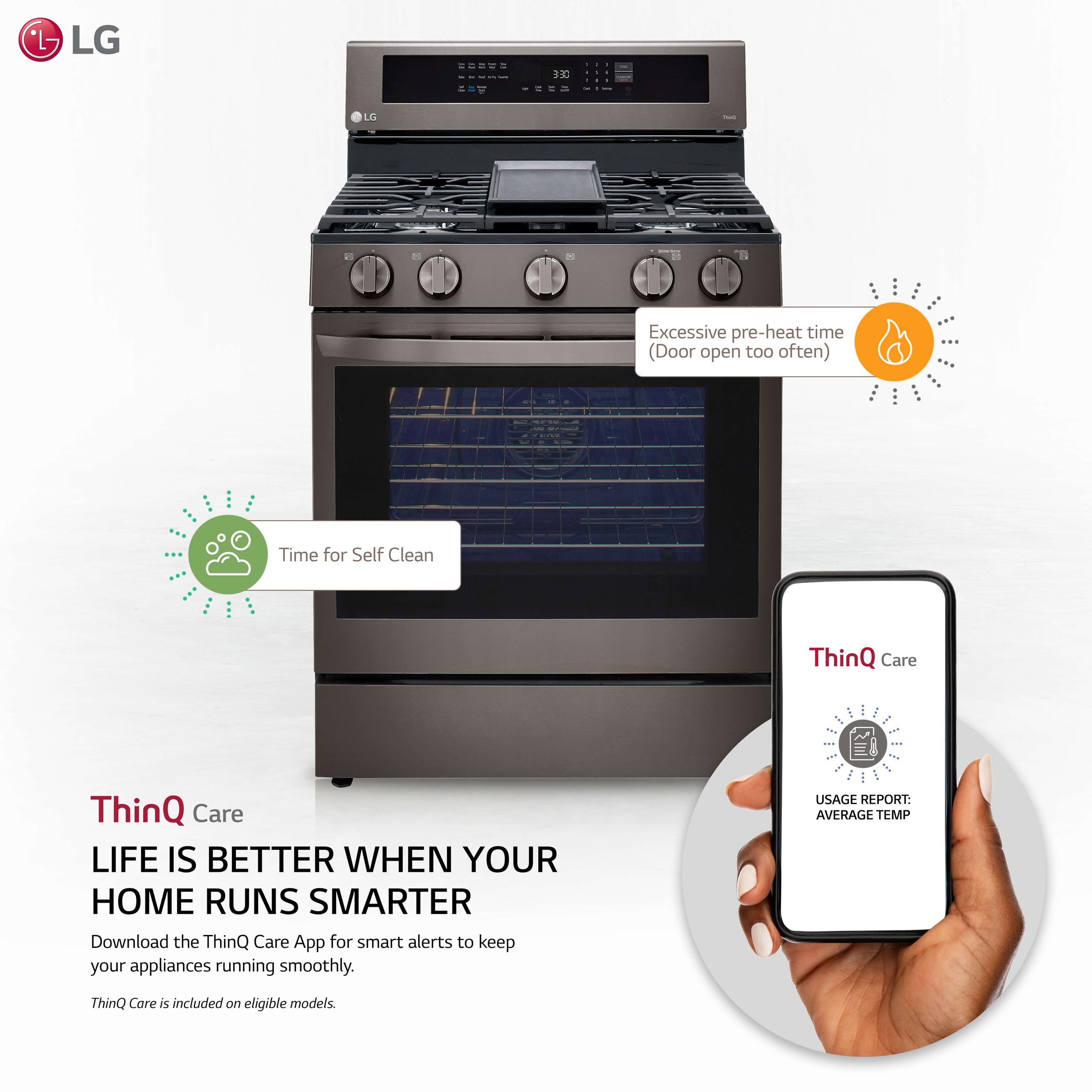 LG Gas Range with Airfry technology LRGL5825D ABC Warehouse