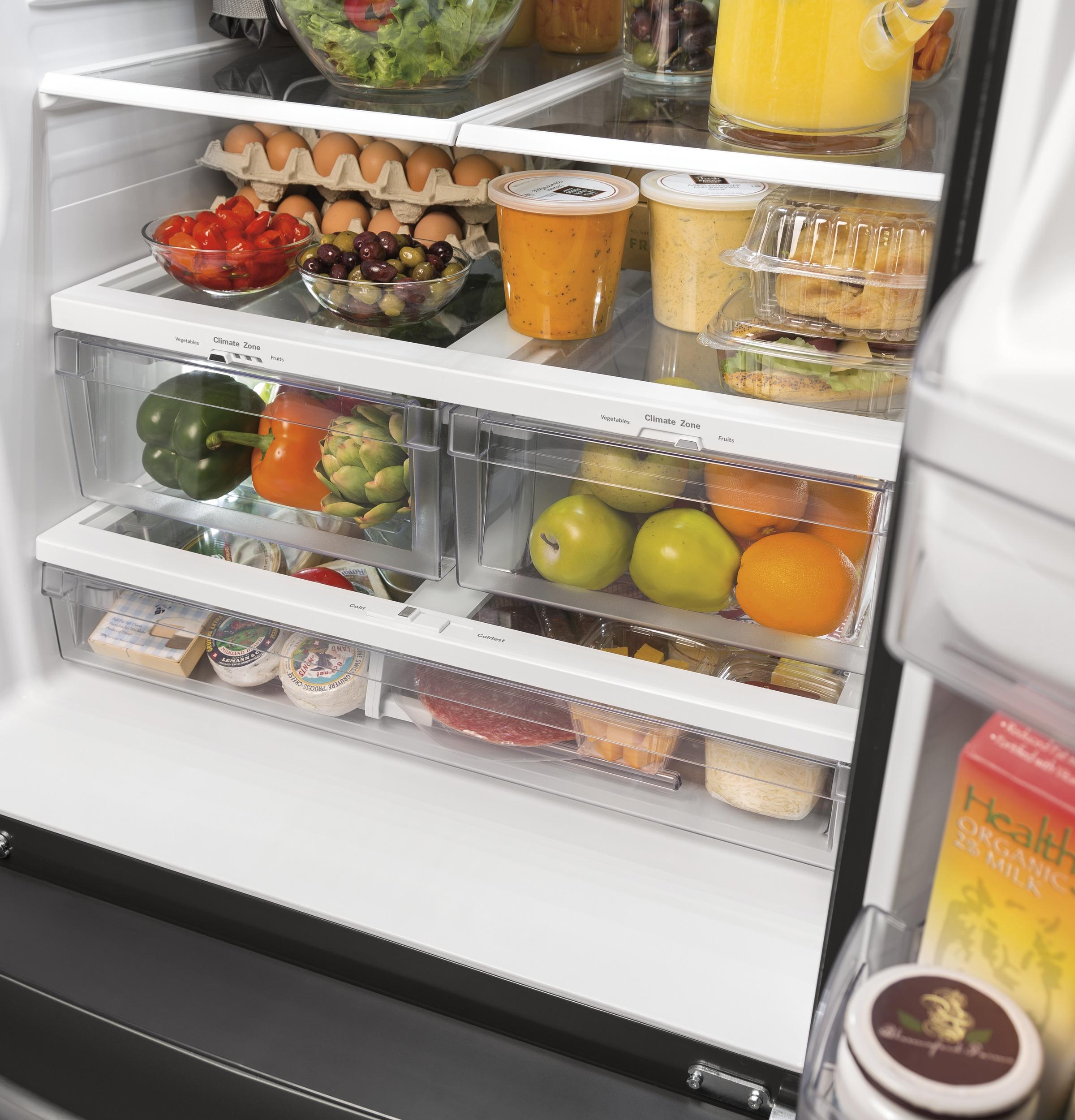 GENERAL ELECTRIC French Door Refrigerator with 24.8 cu ft capacity