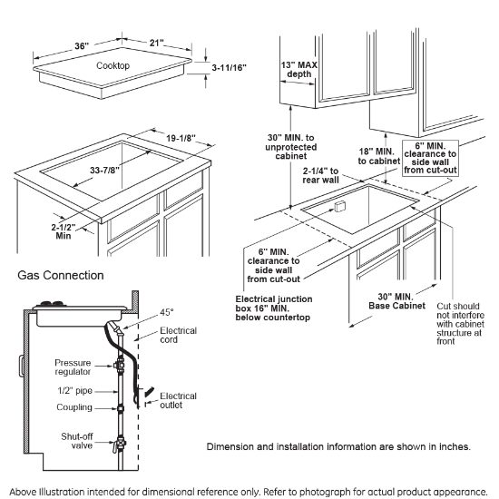 GENERAL ELECTRIC 36" Gas Cooktop JGP3036SLSS ABC Warehouse