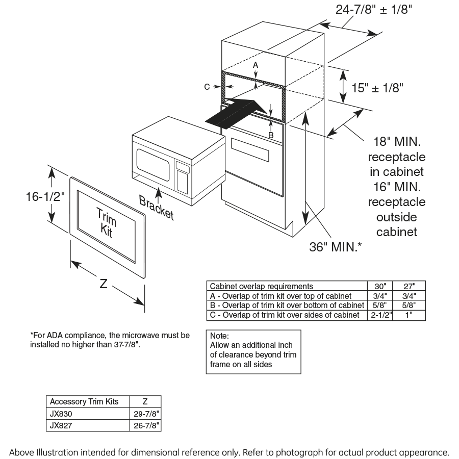 PROFILE 24" Countertop Microwave with Sensor cooking controls PEM31SFSS