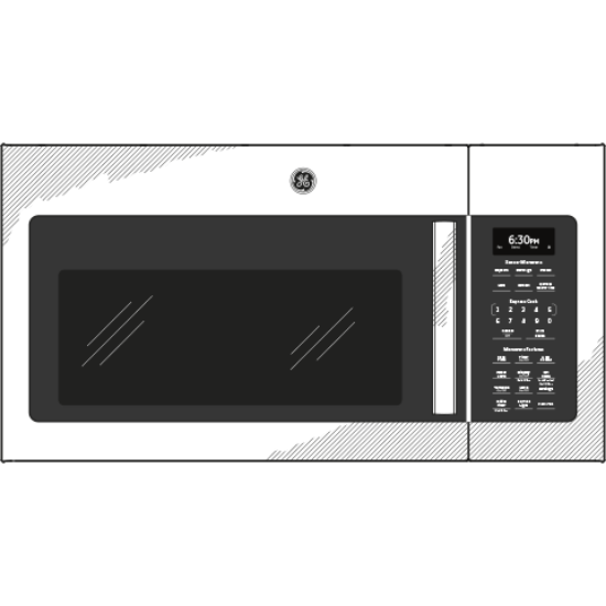 GENERAL ELECTRIC Over The Range Microwave Oven with Sensor cooking