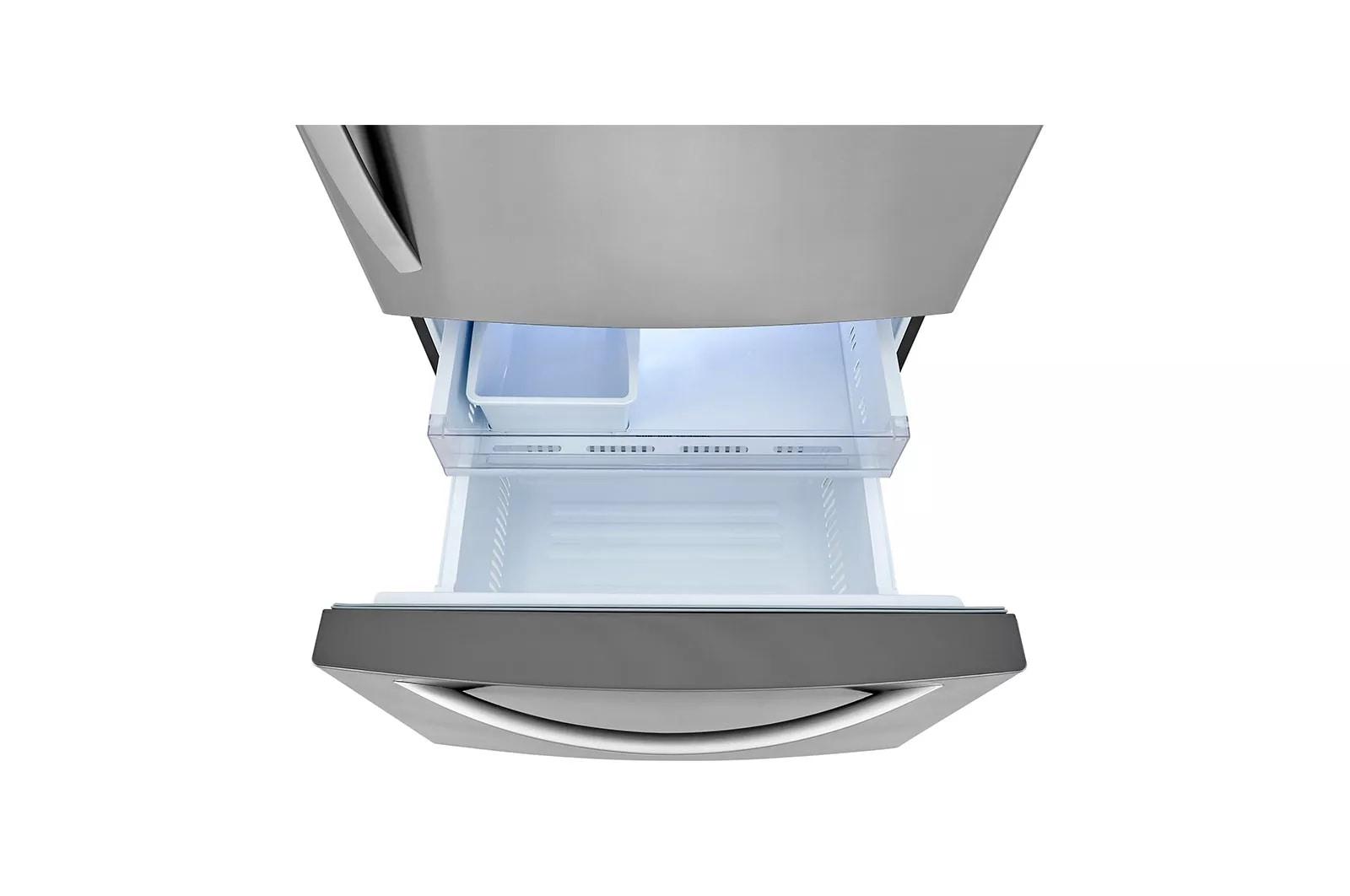 LG Bottom Freezer Refrigerator with Recessed LED lighting LRDCS2603S