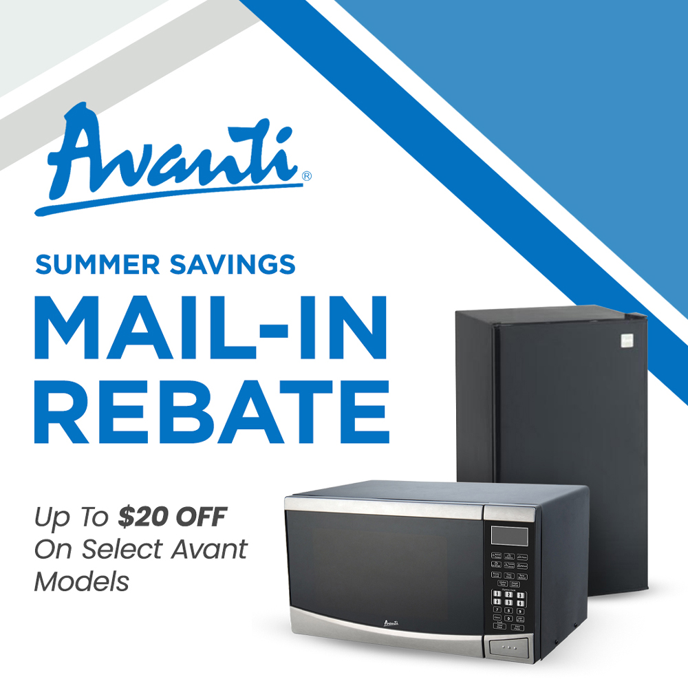 AVANTI Counter High Refrigerator with Glass shelves RM4436SS ABC