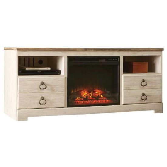 Picture of ASHLEY W267-68-TV-STAND-&-FIREPLACE