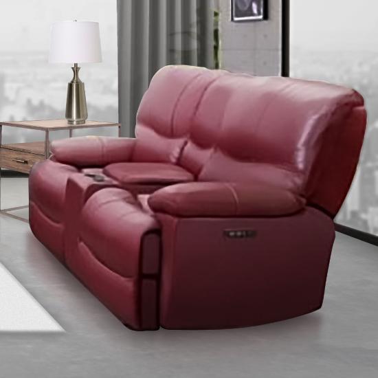 Picture of MAN WAH MANWAH-LOVESEAT-W/RED-LEATHER