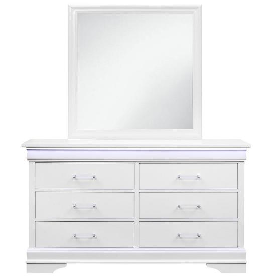 Picture of GLOBAL CHARLIE-WHITE-DRESSER-W/LED