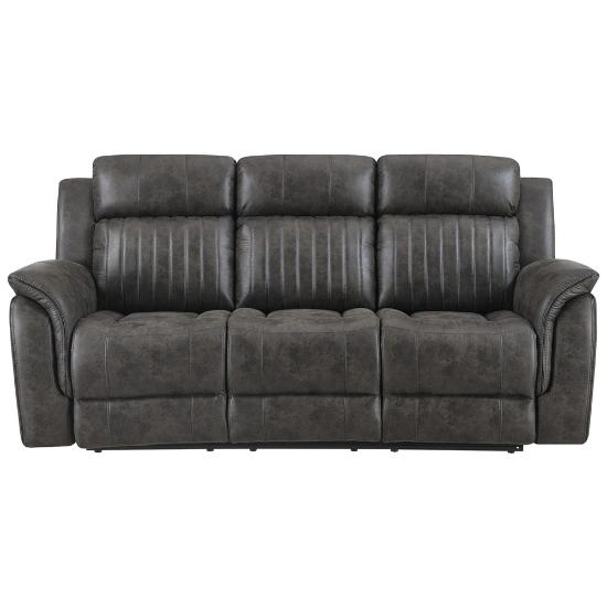 Picture of GLOBAL U8517-RECLINING-SOFA-GREY