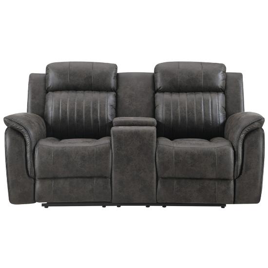 Picture of GLOBAL U8517-RECL-LOVESEAT-GREY