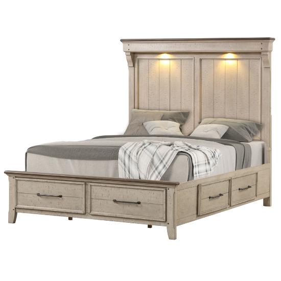 Picture of LIFESTYLE ENTERPRISE VICTORIA-QUEEN-STRGE-BED-W/LED