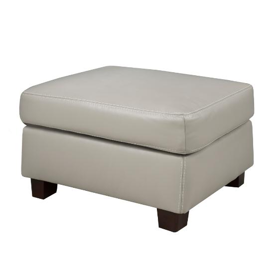 Picture of LEATHER LIVING 2005-00-OTTOMAN-CLD-GREY-LEAHR