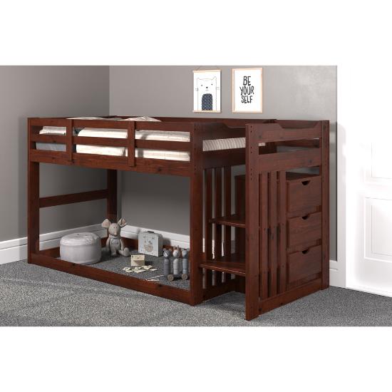 Picture of WOODCREST MANUFACTURING TWIN/TWIN-STAIRCASE-BUNKBED