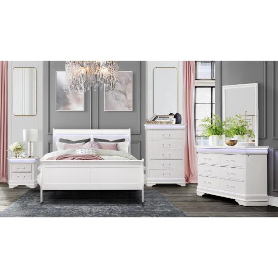 Picture of GLOBAL CHARLIE-WHITE-Q-6PC-BEDROOMPKG