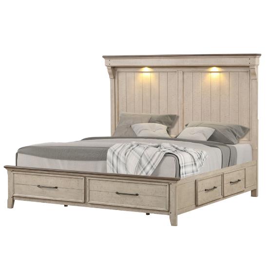 Picture of LIFESTYLE ENTERPRISE VICTORIA-KING-STRGE-BED-W/LED
