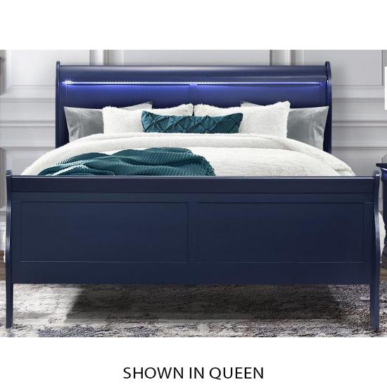 Picture of GLOBAL CHARLIE-BLUE-KING-3PC-BED-PKG