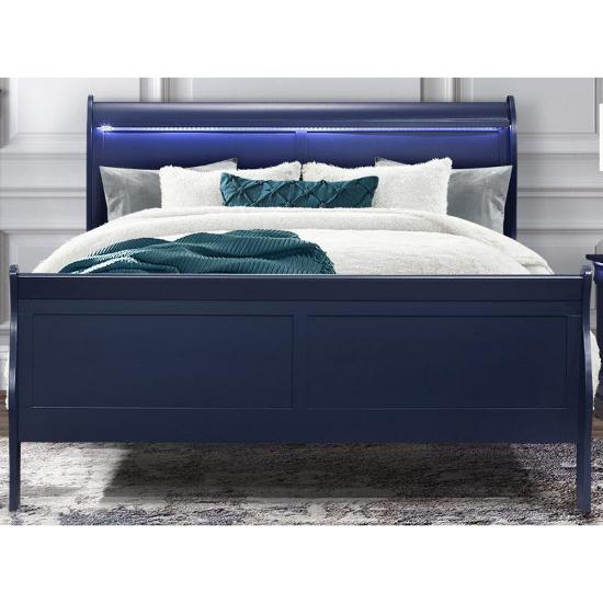 Picture of GLOBAL CHARLIE-BLUE-QUEEN-3PC-BED-PKG