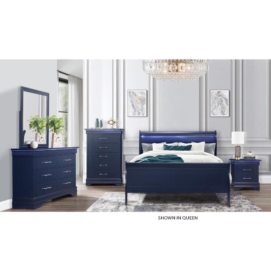 Picture of GLOBAL CHARLIE-BLUE-K-6PC-BEDROOM-PKG