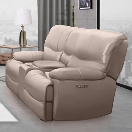 Picture of MAN WAH MANWAH-LOVESEAT-W/TAUPE-LEATHR