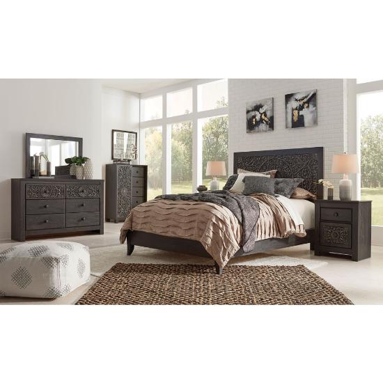 Picture of ASHLEY RAECHALLA-KING-PANEL-BED-BLACK