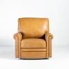 Leather Power Recliner in vintage tan leather (front)
