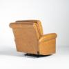 Leather Power Recliner in vintage tan leather (back angle)