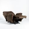 Elliott Glider Recliner in Chocolate Chenille Fabric (angle reclined)