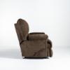 Elliott Glider Recliner in Chocolate Chenille Fabric (side)