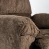 Elliott Glider Recliner in Chocolate Chenille Fabric (closeup)