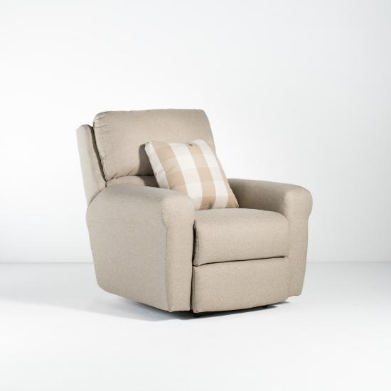 Westport Power Recliner with Beige Fabric (angle)