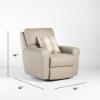 Westport Power Recliner with Beige Fabric (angle dimensions)