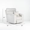 Sanctuary Power Headrest Power Recliner (Dimensions)