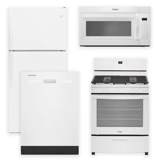 Whirlpool 4 Piece Kitchen with Gas Range