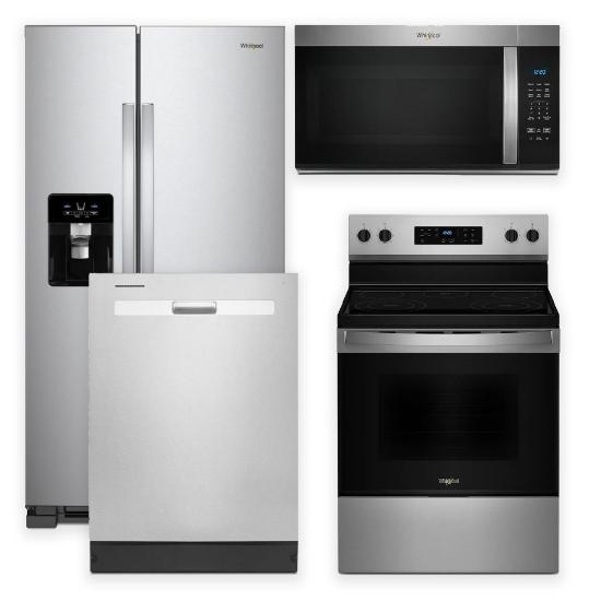 Whirlpool 4 Piece Kitchen with Electric Range