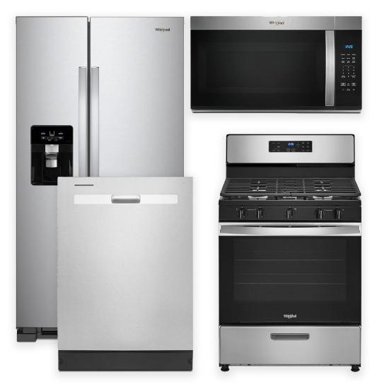 Whirlpool 4 Piece Kitchen with Gas Range
