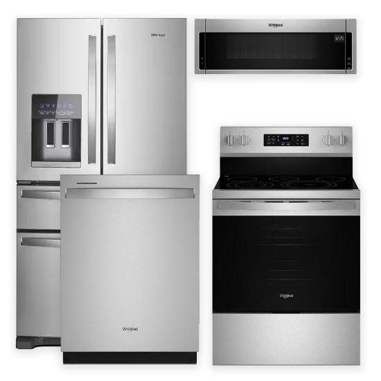 Whirlpool 4 Piece Kitchen with Electric Range