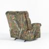 Magnum Rocker Recliner with Mossy oak fabric cover (back angle)