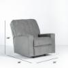 Deltona Manual Rocker Recliner in Pewter (Angle Dimensions)