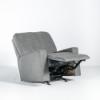 Deltona Manual Rocker Recliner in Pewter (Angle Open)