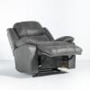 Caesar Fabric Power Recliner in Westview Slate (angle open)