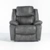 Caesar Fabric Power Recliner in Westview Slate (front)