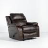Positano Rocker Recliner with Cocoa Italian leather (Angled)
