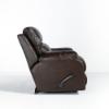 Positano Rocker Recliner with Cocoa Italian leather (Side)