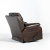 Positano Rocker Recliner with Cocoa Italian leather (Back Angled)