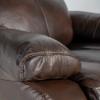 Positano Rocker Recliner with Cocoa Italian leather (Closeup)