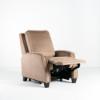 Lauren Lee Collection Power Recliner in Tan Fabric (angled reclined)